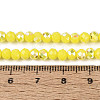 AB Color Plated Opaque Glass Rondelle Beads Strands EGLA-T029-4mm-09D-4