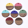 Resin & Walnut Wood Pendants X-RESI-S358-02C-2