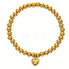 Mother's Day 304 Stainless Steel Round Beaded Chain Bracelets FS-WG258A5-02-1