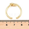 Brass Micro Pave Cubic Zirconia Finger Rings RJEW-C153-01G-02-5