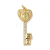 Rack Plating Brass Micro Pave Cubic Zirconia Pendants KK-U022-16-02-2