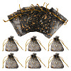 30Pcs Gold Stamping Moon Star Organza Drawstring Gift Bags ABAG-TA0002-21E-2