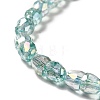 Electroplate Transparent Glass Beads Strand GLAA-G088-05B-3