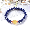 Natural Lapis Lazuli Stretch Bracelets BJEW-G626-03-4