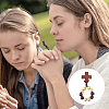 25Pcs Wood Cross & Round Beads Finger Rings RJEW-DC0001-23B-5