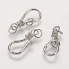 Brass S-Hook Clasps LS-KK-H375-P-1