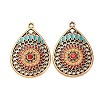 Alloy Enamel Pendants PALLOY-F319-06B-AG-1