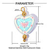 304 Stainless Steel with Glass Pendants GL-OY001-03G-01-2
