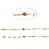 Brass Glass Oval Link Chains CHC-E024-03G-2