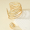 Alloy Multilayer Cuff Bangles & Cuff Rings Sets FS-WGC09BD-01-3