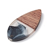 Resin & Walnut Wood Pendants WOOD-C016-01B-4