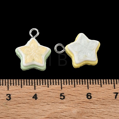 Opaque Resin Pendants RESI-B044-09P-1