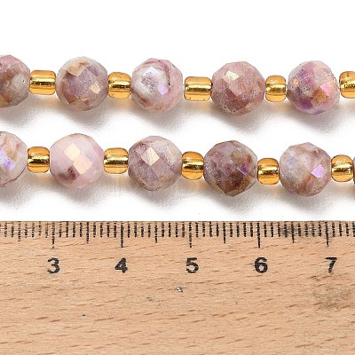Electroplated Natural Druzy Geode Crystal Beads Strands G-F833-P01-8mm-01-1