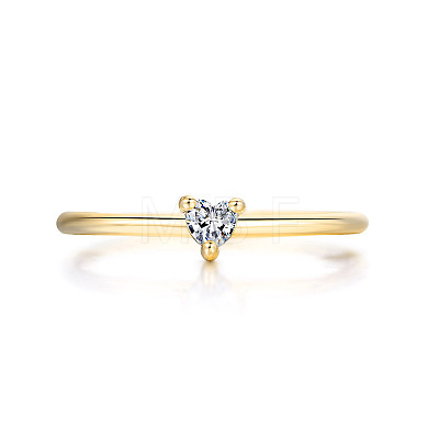 Brass Micro Pave Cubic Zirconia Finger Rings for Women FS-WG4BC3F-02-1