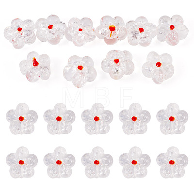 10Pcs Transparent Handmade Bumpy Lampwork Beads LAMP-TADJ0001-48F-1