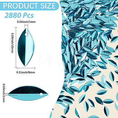 2880Pcs PVC Sequin Pendants KY-CY0001-16B-1