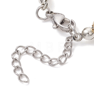 304 Stainless Steel Beaded Bracelats for Women BJEW-JB12795-1