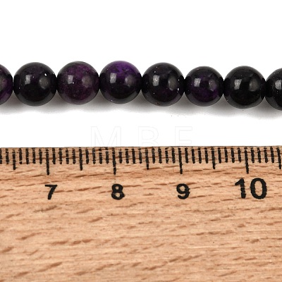 Natural Dyed White Jade(Imitation Charoite) Beads Strands GG-CBA0743-J02-6mm-1