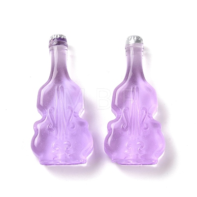 Violin Shape Dummy Wine Bottle Resin Cabochon RESI-E025-01A-1