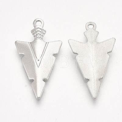 201 Stainless Steel Pointed Pendants STAS-T045-23P-1