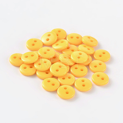 2-Hole Flat Round Resin Sewing Buttons for Costume Design BUTT-E119-34L-04-1