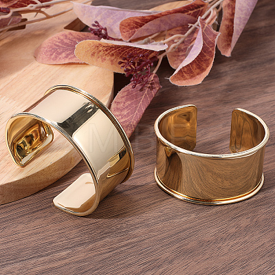2Pcs Alloy Grooved Bangles FIND-BBC0005-34B-1