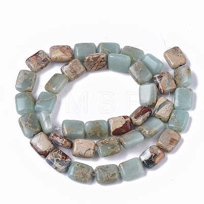 Natural Aqua Terra Jasper Beads Strands X-G-S366-016-1