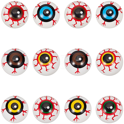 48Pcs 6 Colors Plastic Craft Eye DIY-GF0013-64-1