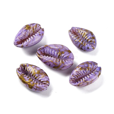 Spray Painted & Drawbench Cowrie Shell Beads SSHEL-M023-03A-1