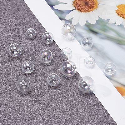 Round Mechanized Blown Glass Globe Beads BLOW-PH0001-11-1