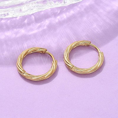 304 Stainless Steel Twist Hoop Earrings for Women EJEW-A130-02B-G-1