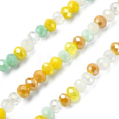 Electroplate Glass Beads Strands EGLA-YW0002-D08-1