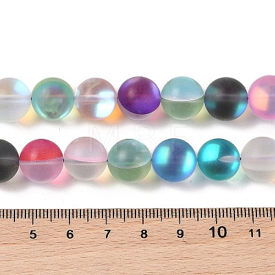 Electroplated Synthetic Moonstone Beads Strands G-C131-B01-04-1