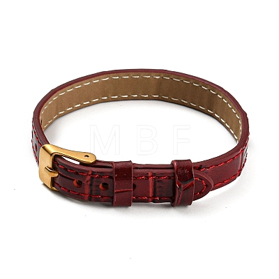Leather Textured Watch Bands AJEW-K232-01G-1