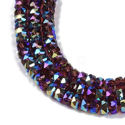 Electroplate Glass Beads Strands GLAA-Q105-03E-1