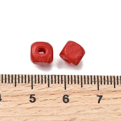 Spray Painted Wooden Beads WOOD-P021-01A-24-1