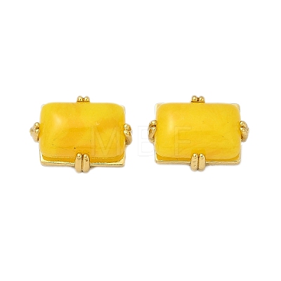 Brass Stud Earrings KK-F358-03G-04-1