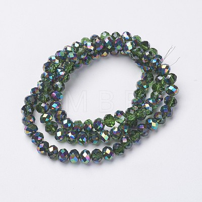 Electroplate Transparent Glass Beads Strands EGLA-A034-T1mm-Q04-1
