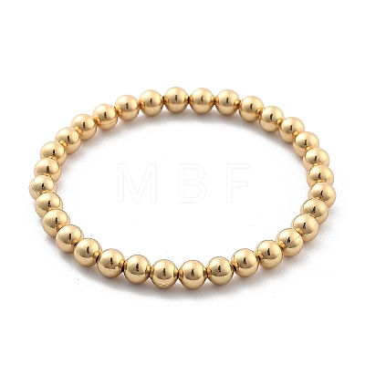 Brass Beaded Stretch Bracelets for Men Women BJEW-G736-08G-1