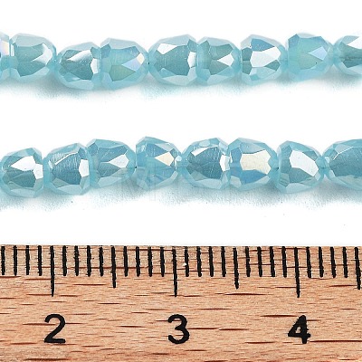 Electroplate Glass Beads Strands EGLA-D030-J4mm-B04-1