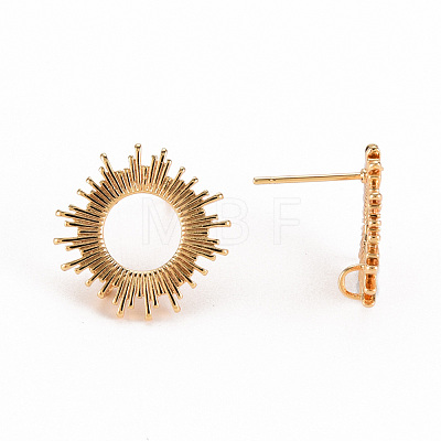 Brass Earring Findings KK-S356-248-NF-1