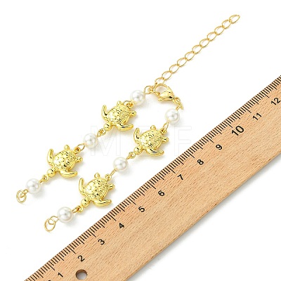 Ocean Sea Animals 304 Stainless Steel Link Chain Bracelet Making AJEW-JB01627-01-1