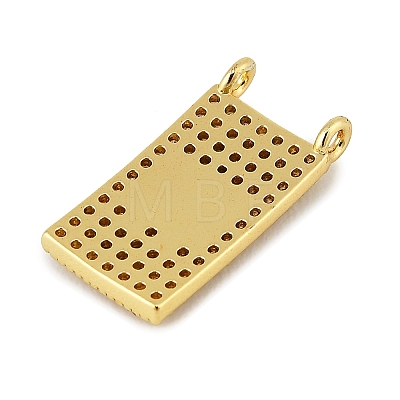 Religion Brass Micro Pave Clear Cubic Zirconia Pendants KK-L268-026G-02-1