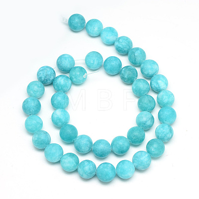 Natural White Jade Bead Strands X-G-R297-10mm-45-1