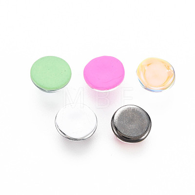 Transparent K9 Glass Cabochons GGLA-S053-8mm-111-1