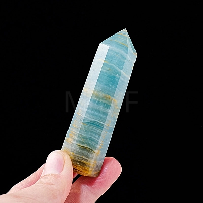 Point Tower Natural Blue Calcite Healing Stone Wands PW-WG13889-01-1