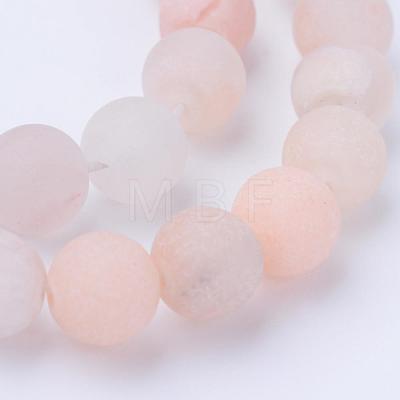 Natural Pink Aventurine Beads Strands G-Q462-6mm-13-1