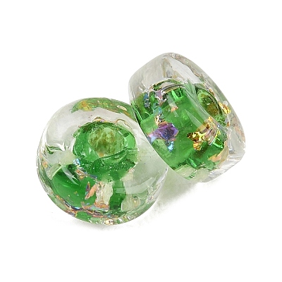 Luminous Handmade Foil Glass Beads LAMP-P020-01A-01-1