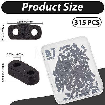 315Pcs 2-Hole Baking Paint Glass Seed Beads SEED-PA0001-39-1