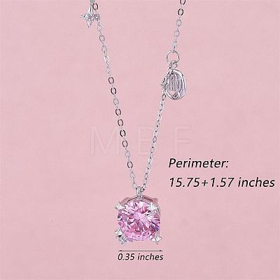 925 Sterling Silver Zircon Pendant Necklace 12 Constellation Pendant Necklace Jewelry Anniversary Birthday Gifts for Women Men JN1088E-1